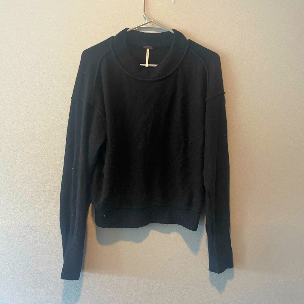 Free people black cashmere sweater size M